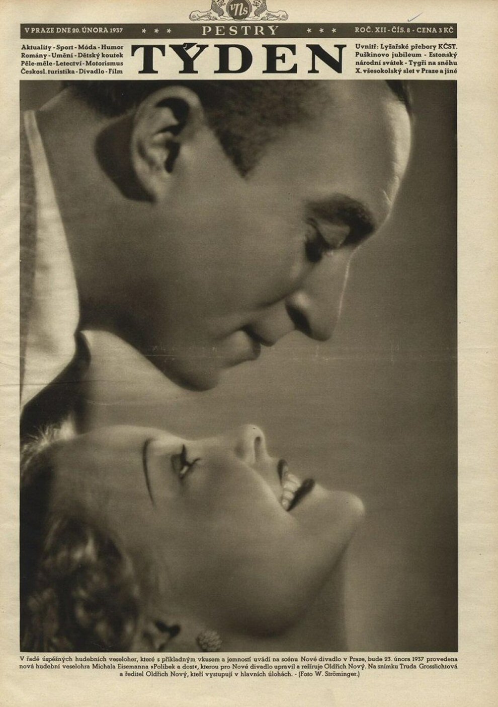 PESTRY TYDEN magazine side cover  12 No  8  20 February 1937
